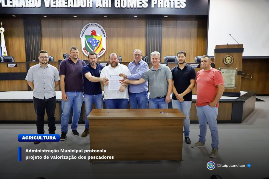 Administração Municipal protocola projeto de valorização dos pescadores