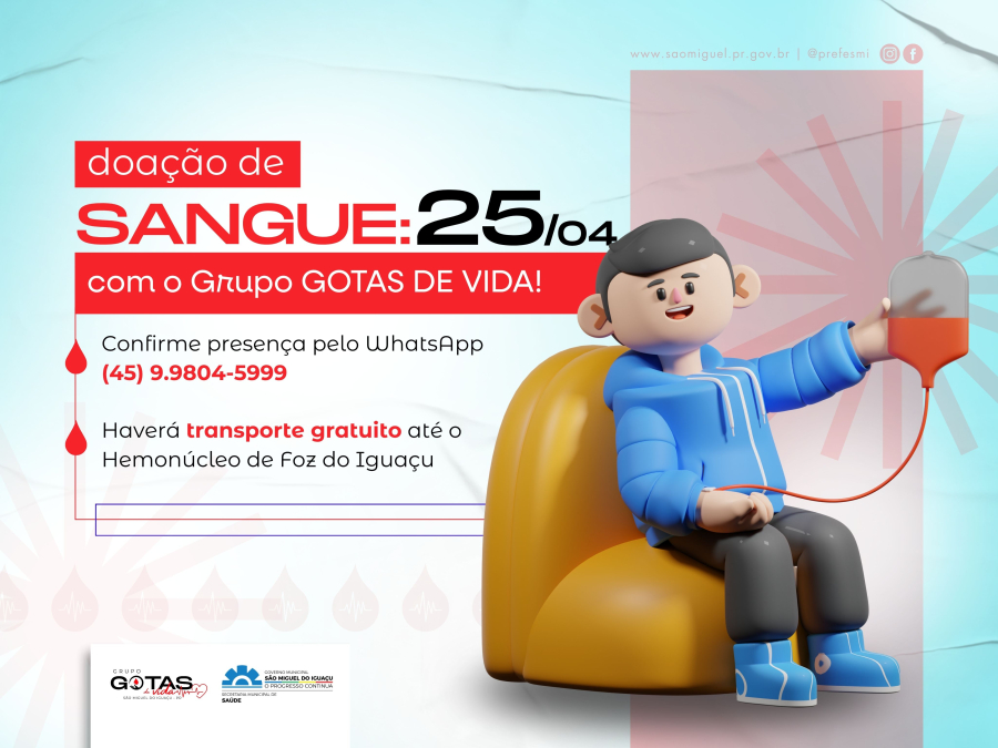 Grupo Gotas de Vida convida população para ação solidária no sábado (25)