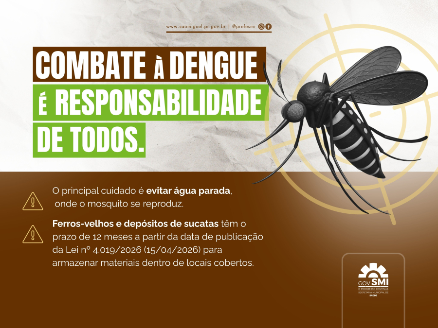 Governo Municipal reforça regras para prevenção da dengue e orienta comerciantes e população