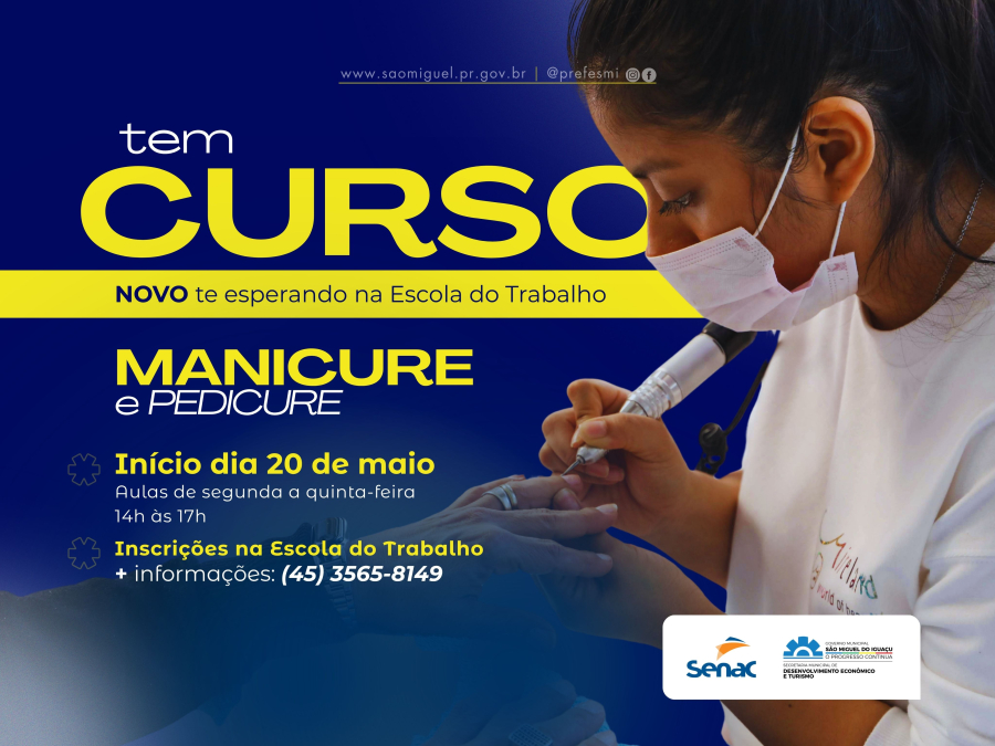 Curso gratuito de manicure e pedicure está com inscrições abertas na Escola do Trabalho João Manuel Scheffer