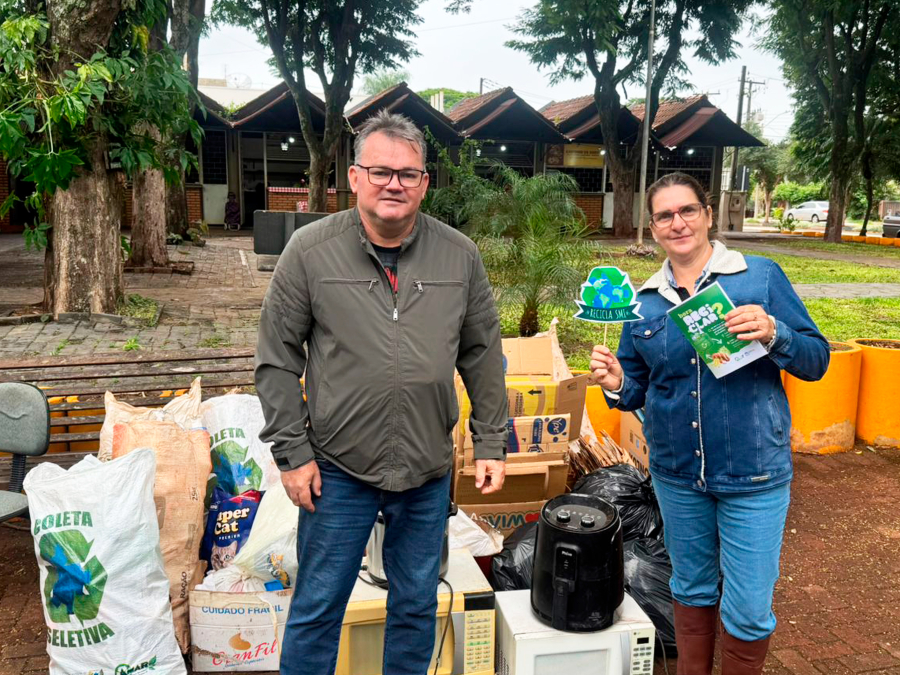 Recicla SMI de maio recebe quase 400 kg quilos de materiais recicláveis
