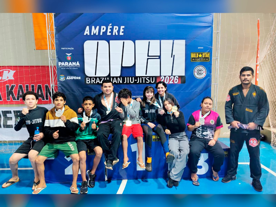 Escola de Artes Marciais conquista 13 medalhas e garante 4º lugar geral no Open Ampére 2026