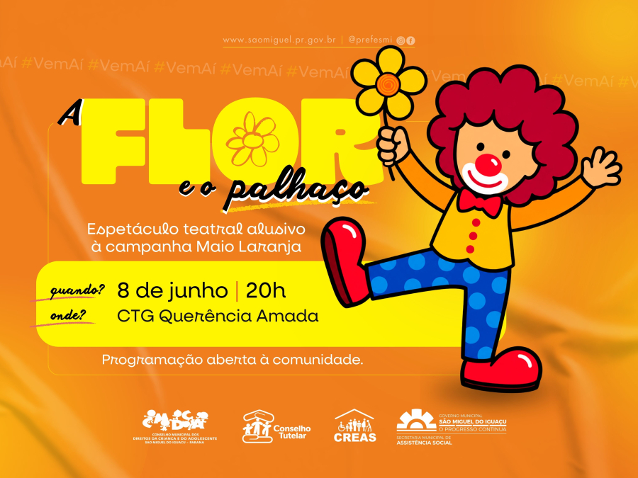 Peça teatral ‘A Flor e o Palhaço’ será apresentada para estudantes e comunidade na próxima semana