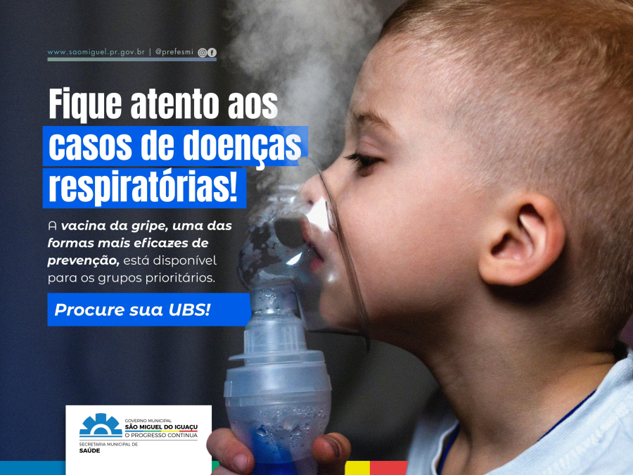 Secretaria de Saúde alerta para aumento das doenças respiratórias e reforça importância da vacinação
