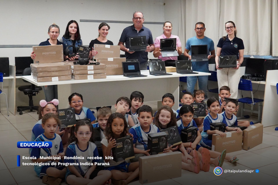 Escola Municipal Rondônia recebe kits tecnológicos do Programa Indica Paraná