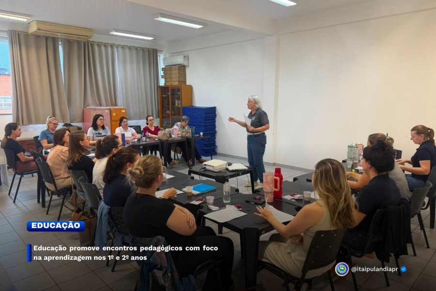 Educação promove encontros pedagógicos com foco na aprendizagem nos 1º e 2º anos