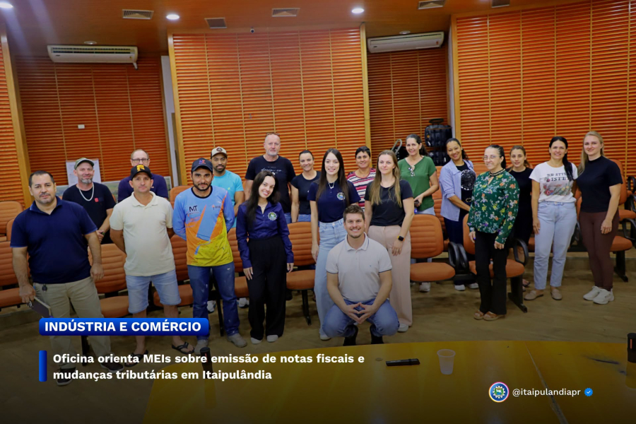 Oficina orienta MEIs sobre emissão de notas fiscais e mudanças tributárias em Itaipulândia